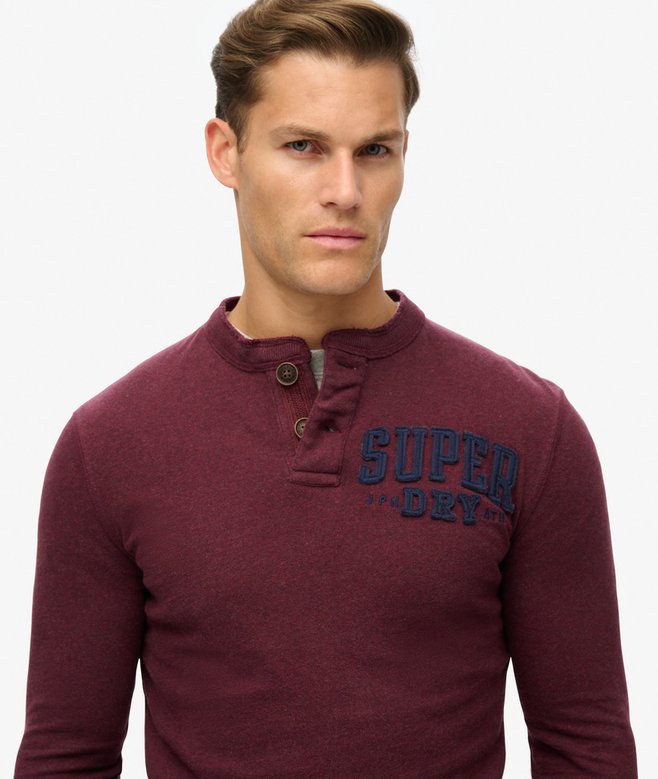 superdry Camiseta con cuello panadero de manga larga Vintage Athletic En oferta