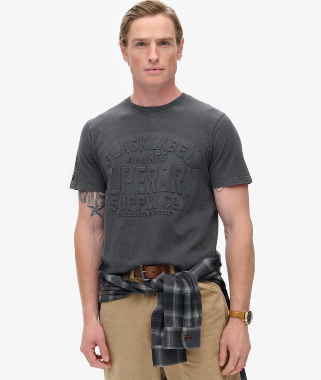superdry Camiseta gráfica con logotipo en relieve