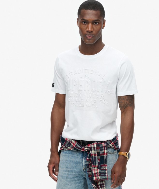 superdry Camiseta gráfica con logotipo en relieve