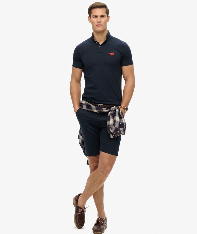 superdry Polo de punto fluorescente con logotipo Essential Oferta exclusiva