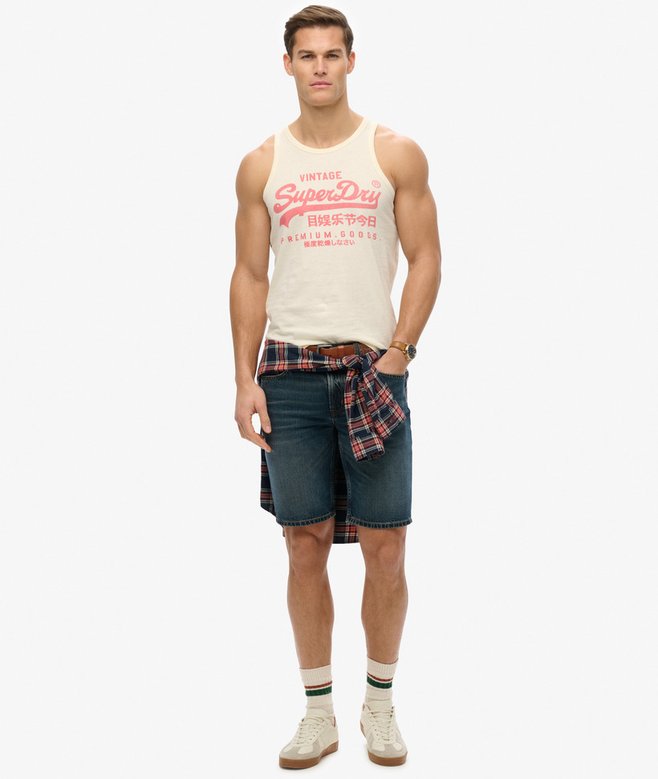 superdry Camiseta sin mangas Classic con logotipo vintage Heritage Descuento por venta flash