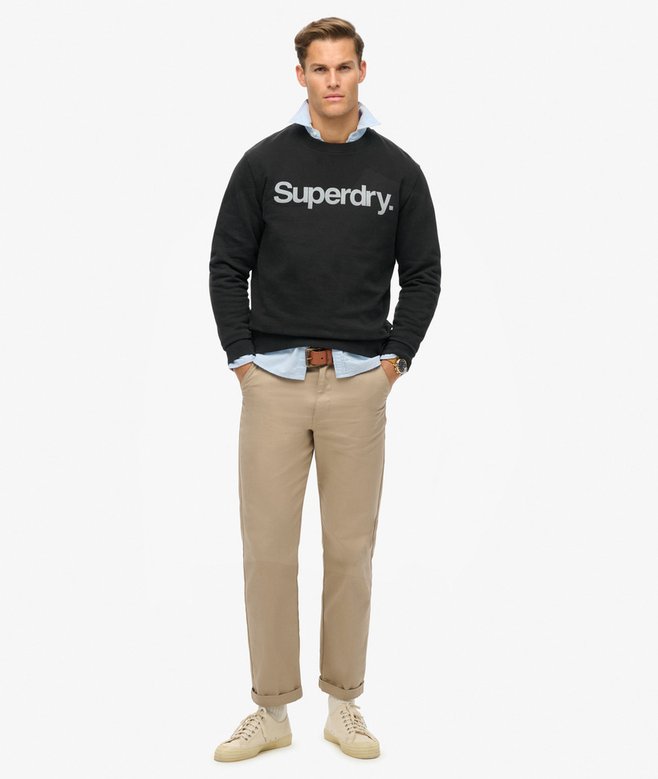 superdry Sudadera suelta de cuello redondo City Ofertas de temporada