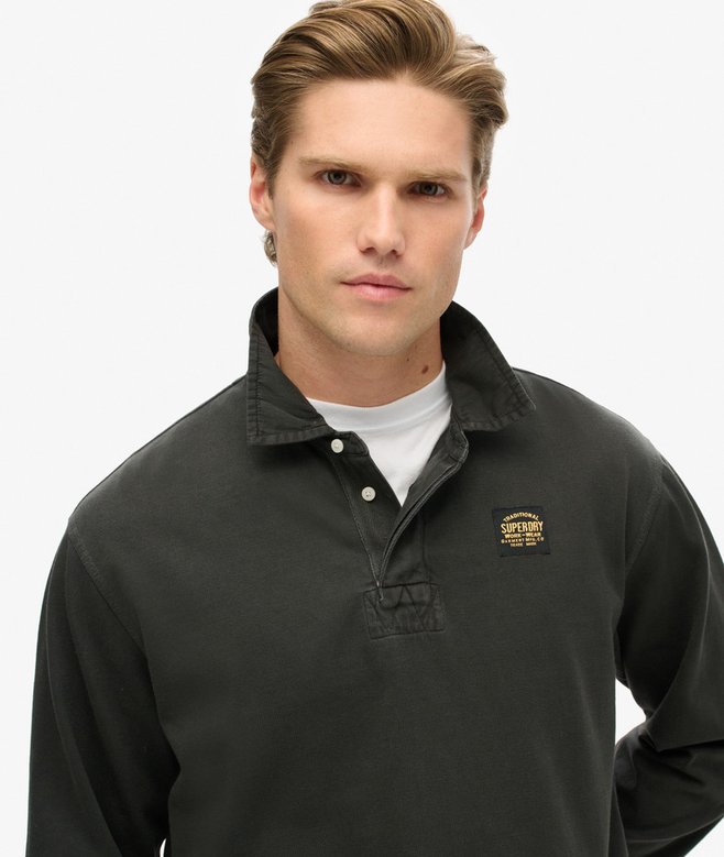 superdry Camiseta de rugby de manga larga con pespuntes en contraste Rebajas de fin de temporada