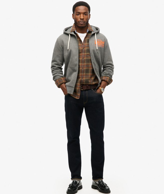 superdry Sudadera gráfica con capucha y cremallera con logo Vintage neón Precio ultrabajo