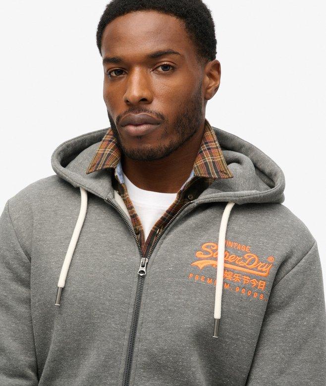 superdry Sudadera gráfica con capucha y cremallera con logo Vintage neón Precio ultrabajo