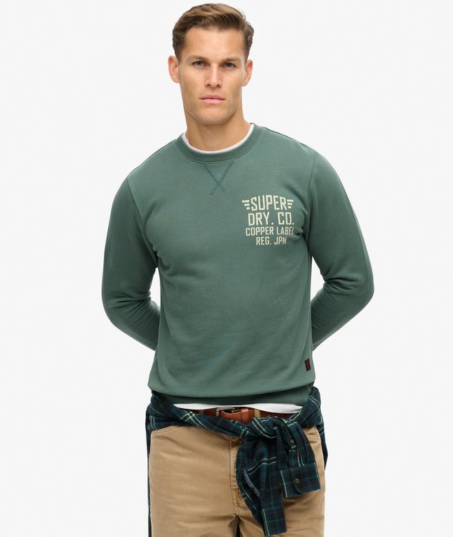 superdry Sudadera de cuello redondo con gráfico Copper Label Outlet