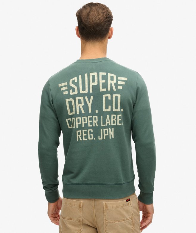 superdry Sudadera de cuello redondo con gráfico Copper Label Outlet