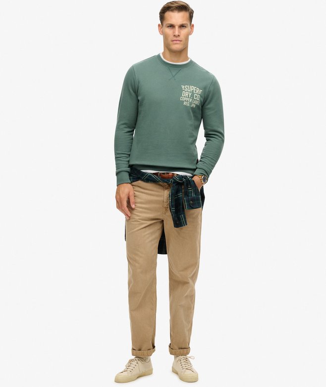 superdry Sudadera de cuello redondo con gráfico Copper Label Outlet