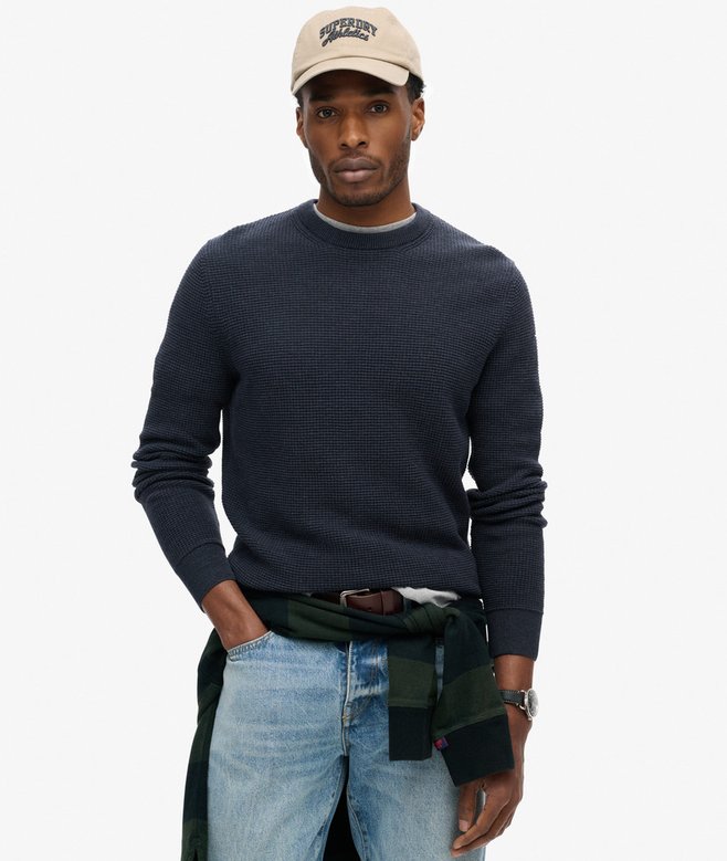 superdry Jersey de punto con cuello redondo y textura
