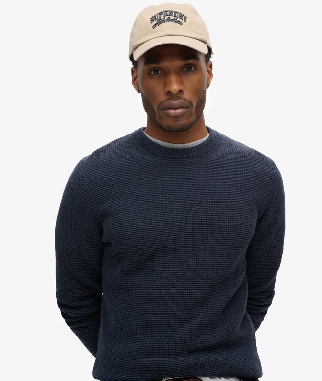 superdry Jersey de punto con cuello redondo y textura Mejor oferta