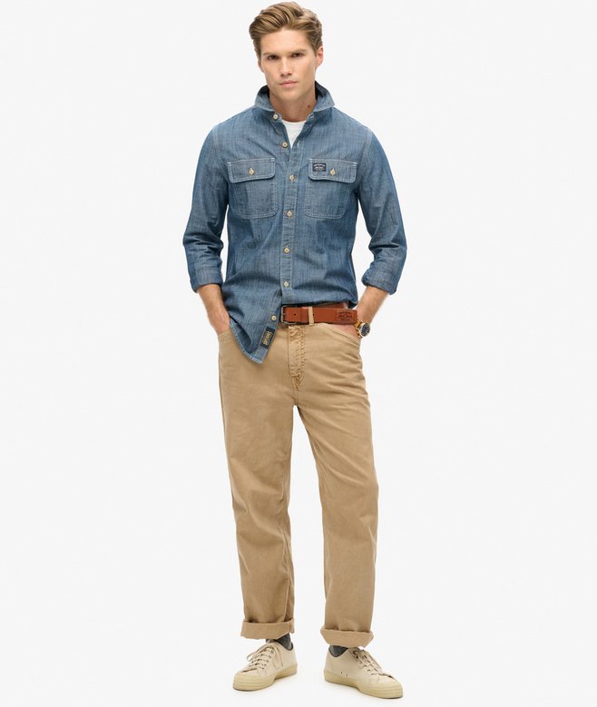 superdry Camisa de manga larga de algodón Workwear Rebajas online