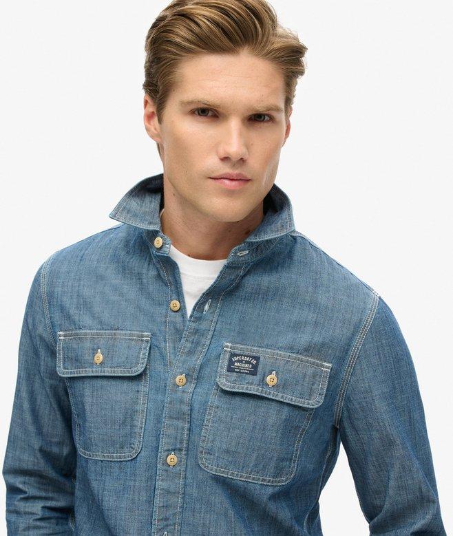 superdry Camisa de manga larga de algodón Workwear Rebajas online