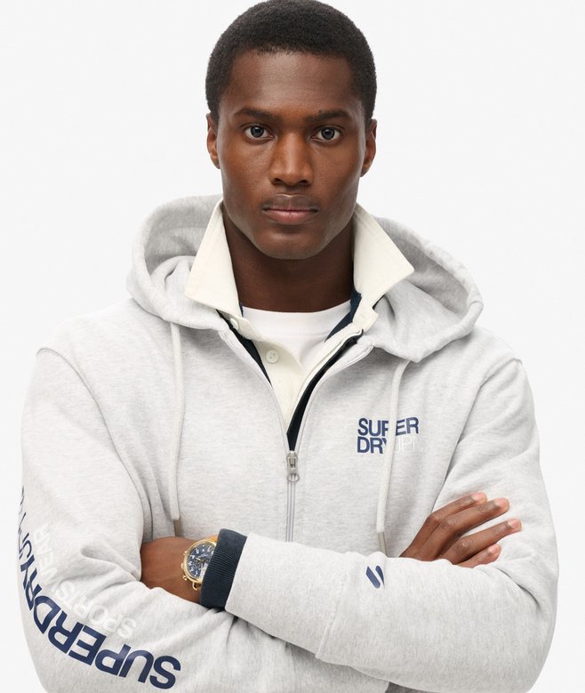 superdry Sudadera de corte holgado con capucha y cremallera Sportswear Últimos 3 días