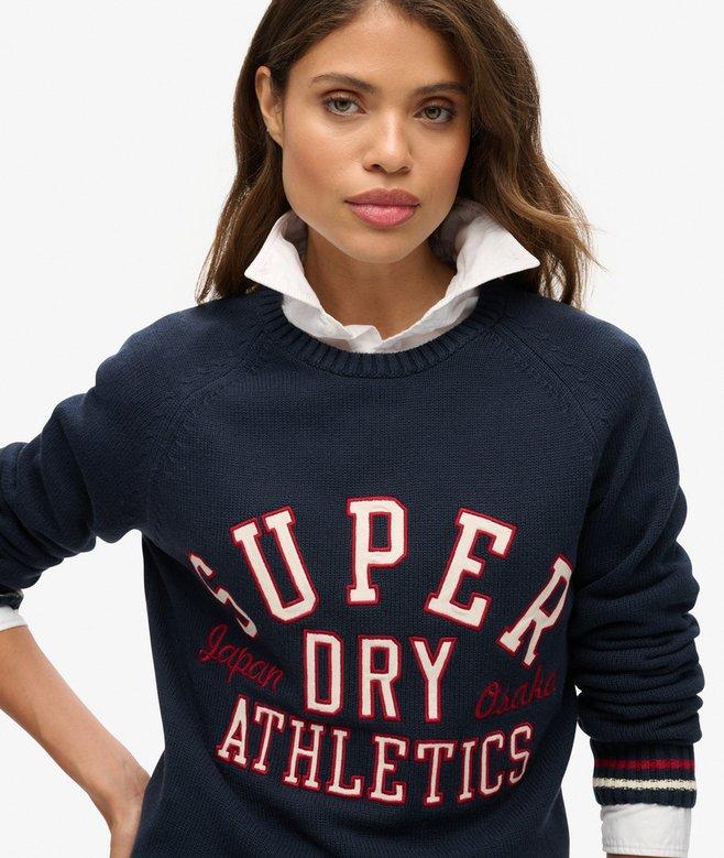 superdry Jersey gráfico holgado de punto con cuello redondo Último día
