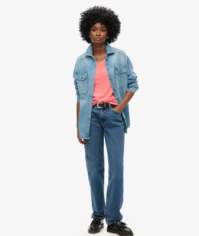 superdry Camiseta sin mangas con amplio escote redondo Oferta especial de fábrica