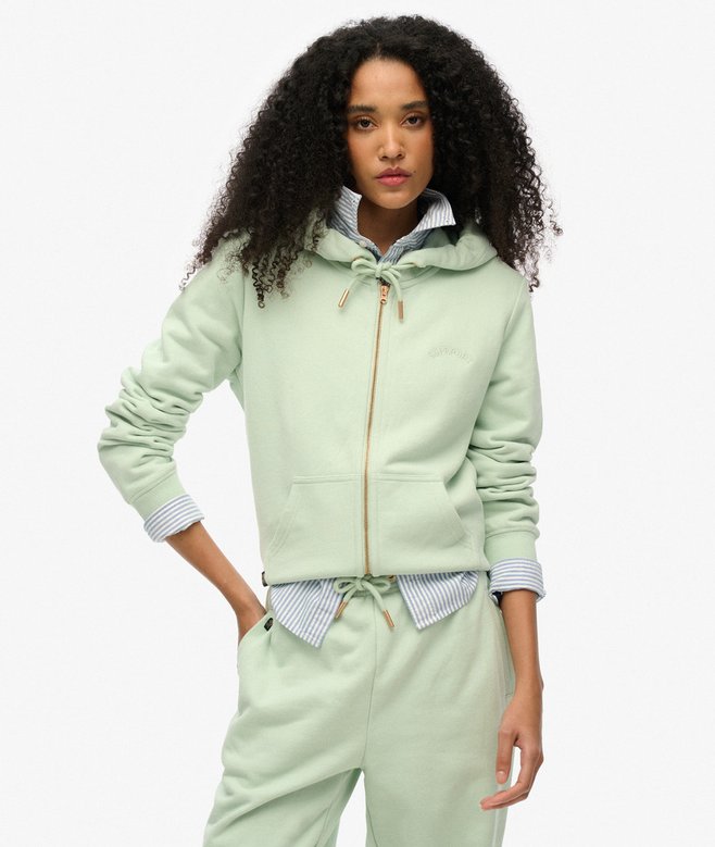 superdry Sudadera con capucha cremallera y logo Essential
