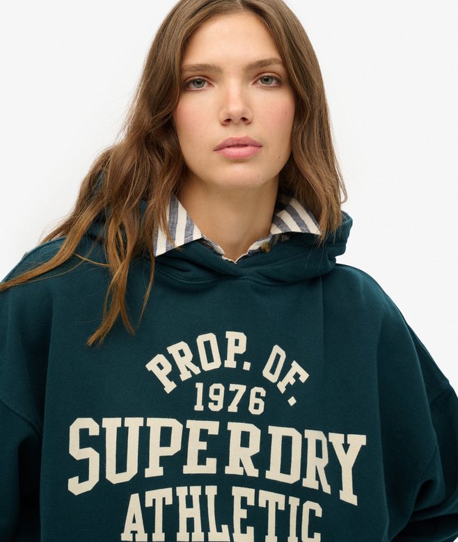 superdry Sudadera de corte relajado con capucha Athletic Essentials Grandes descuentos