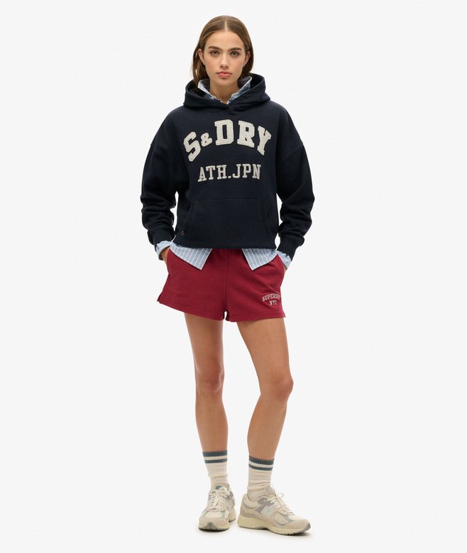 superdry Sudadera relajada con capucha y aplique Athletic Essentials Envío internacional gratuito