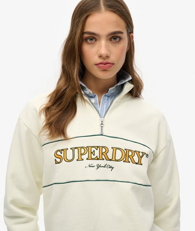 superdry Sudadera holgada con capucha y media cremallera Country Club Tienda de fábrica