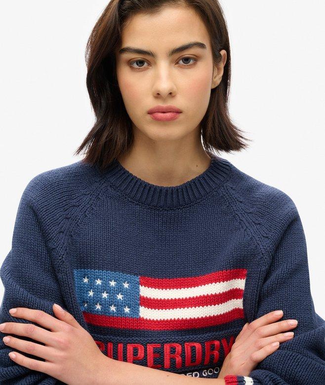 superdry Jersey de punto con cuello redondo Americana En oferta