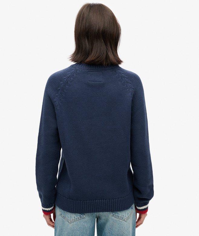 superdry Jersey de punto con cuello redondo Americana En oferta