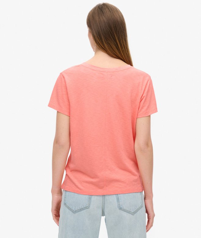 superdry Camiseta con cuello de pico flameada y con bordado Libre de impuestos