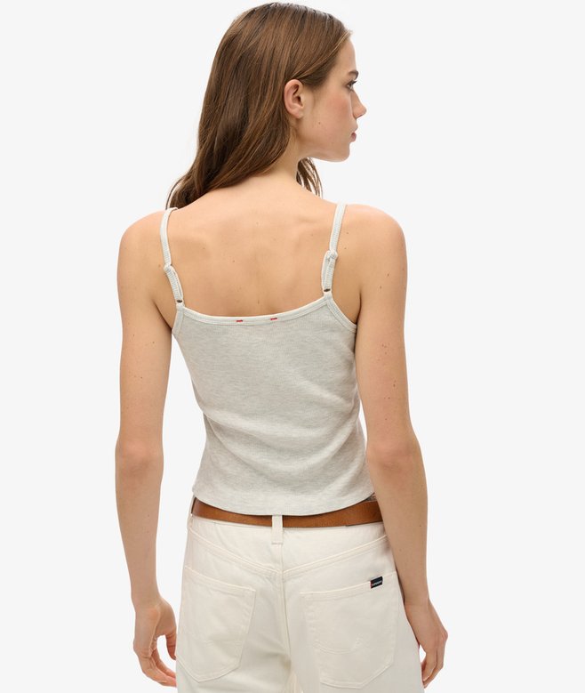 superdry Camiseta de tirantes gráfica con botones Athletic Essentials Última moda