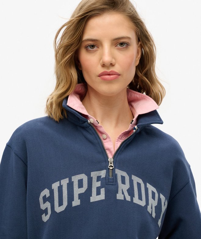 superdry Sudadera de media cremallera de cuello alto Athletic Essentials Descuento por venta flash