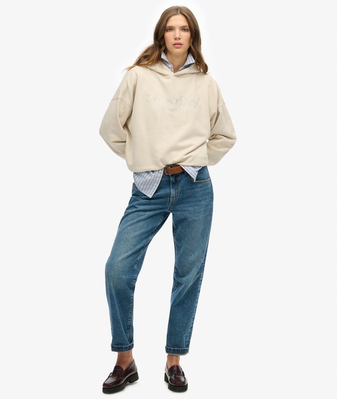 superdry Sudadera con capucha holgada y acabado metalizado Venue Ofertas de temporada