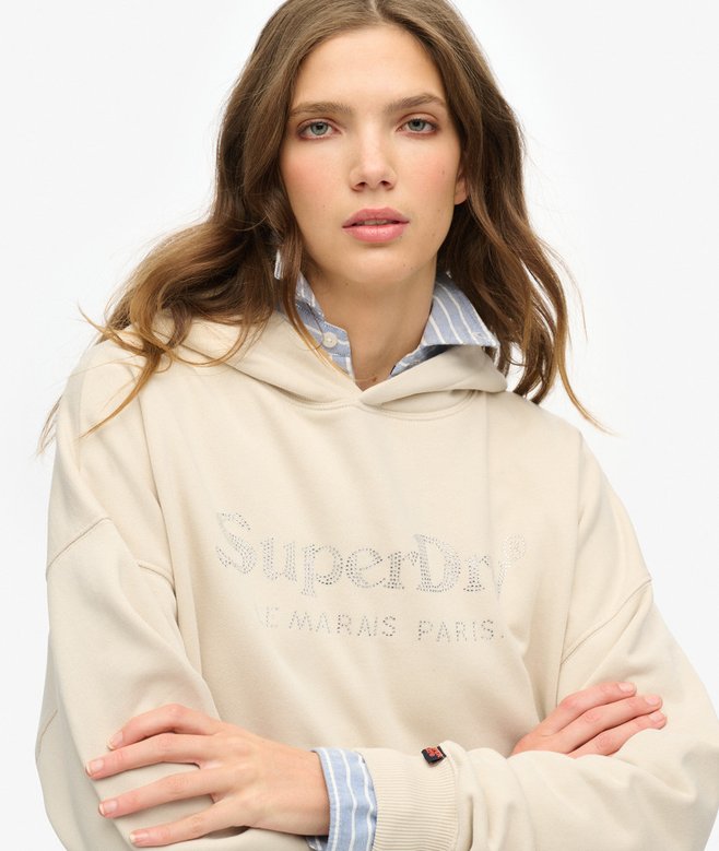 superdry Sudadera con capucha holgada y acabado metalizado Venue Ofertas de temporada