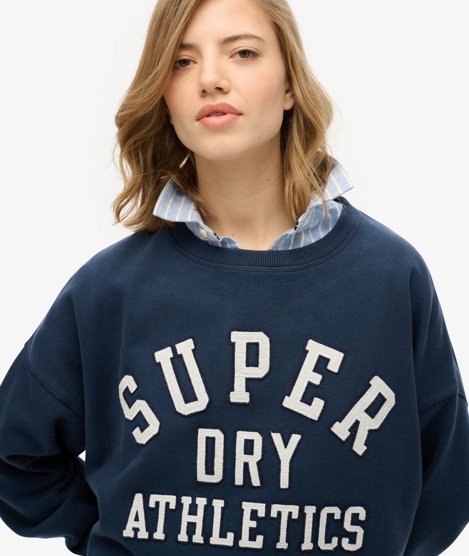 superdry Sudadera de corte holgado y aplique Athletic Essentials Ofertas especiales