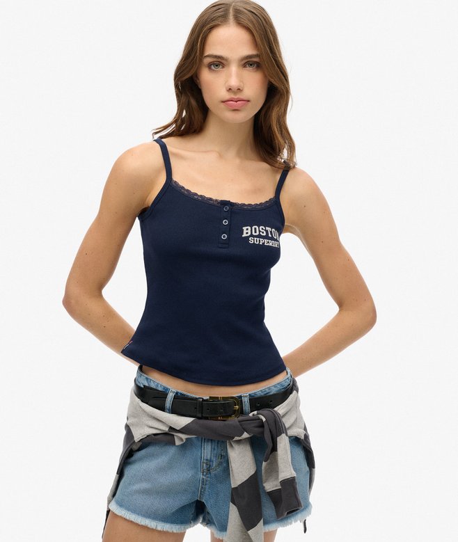 superdry Camiseta gráfica de tirantes con botones Athletic Essentials En línea