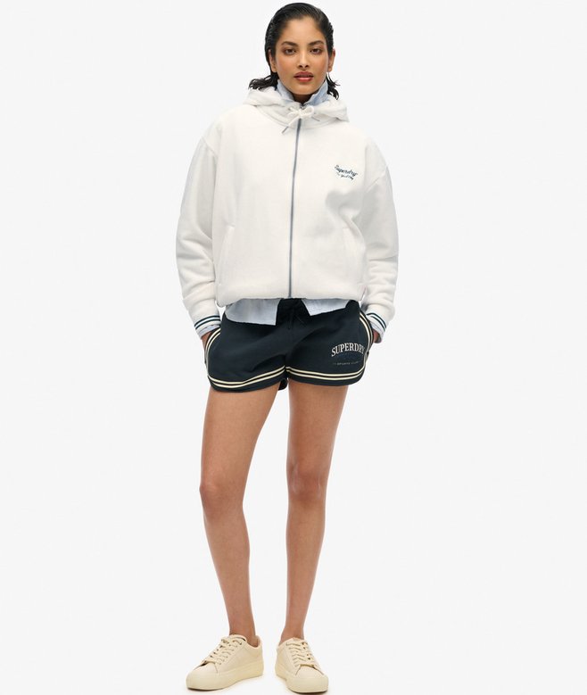 superdry Sudadera con capucha y cremallera de velvetón Country Club En oferta