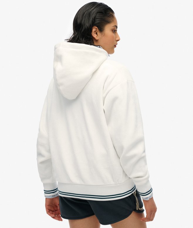 superdry Sudadera con capucha y cremallera de velvetón Country Club En oferta