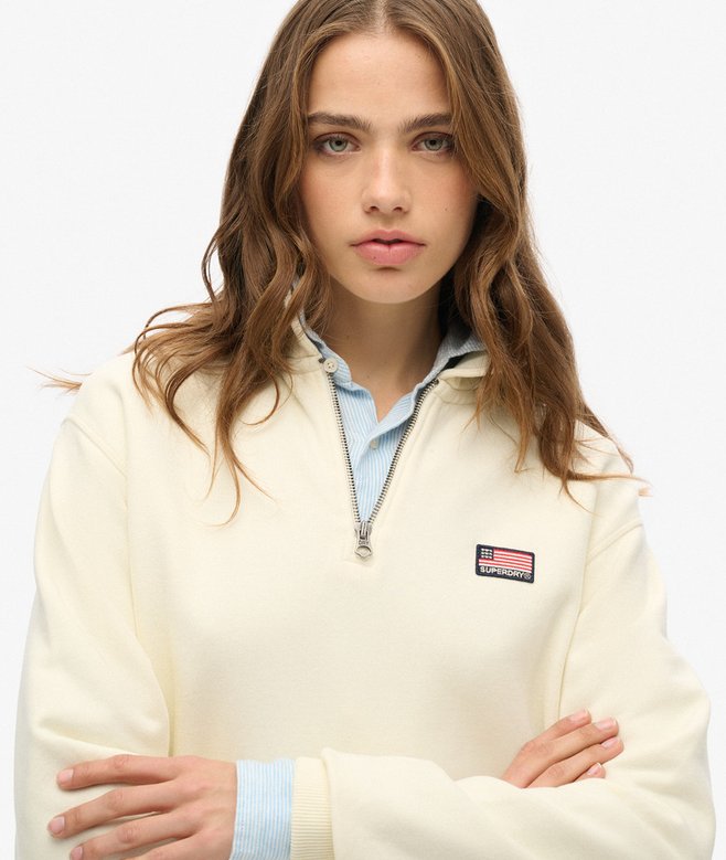 superdry Sudadera de media cremallera de cuello alto Athletic Essentials Rebajas baratas