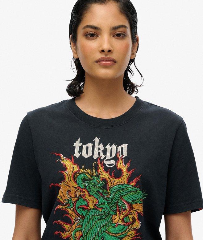 superdry Camiseta de corte relajado con motivo de tatuaje Neo Trad Descuento
