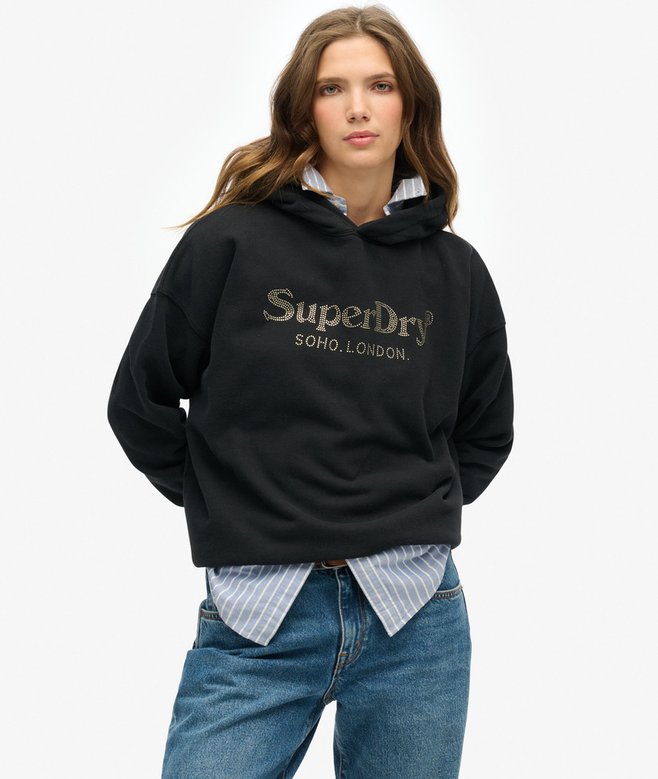 superdry Sudadera con capucha holgada y acabado metalizado Venue Tienda
