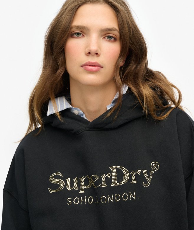 superdry Sudadera con capucha holgada y acabado metalizado Venue Tienda