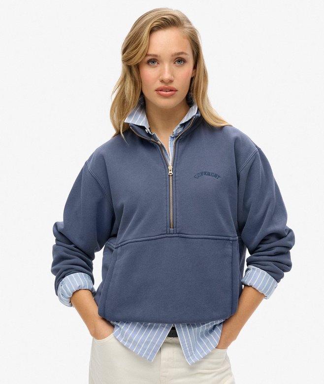 superdry Sudadera extragrande con media cremallera y logotipo Essential Tienda