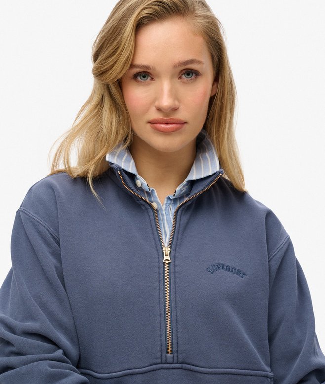 superdry Sudadera extragrande con media cremallera y logotipo Essential Tienda