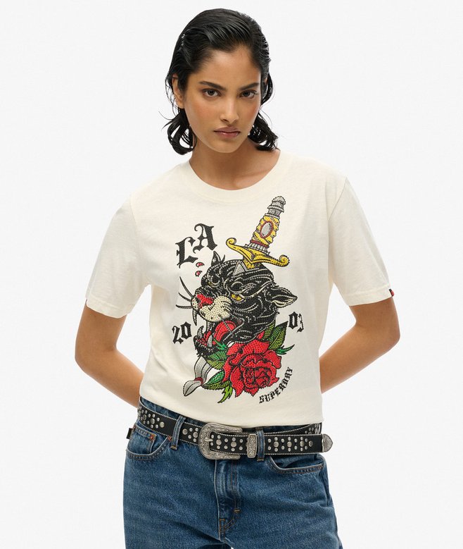 superdry Camiseta de corte relajado con motivo de tatuaje Neo Trad Liquidación