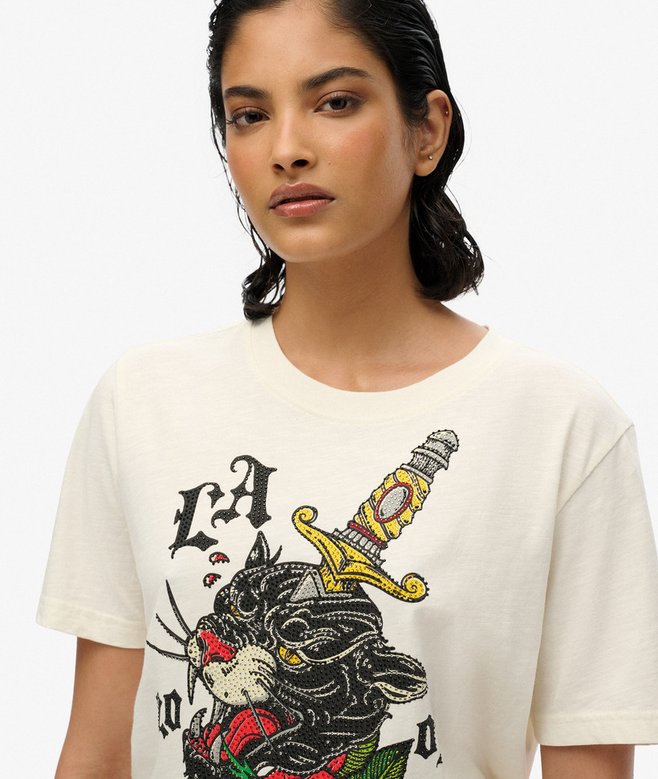 superdry Camiseta de corte relajado con motivo de tatuaje Neo Trad Liquidación