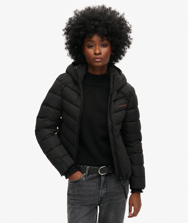 superdry Chaqueta acolchada de microfibra con capucha