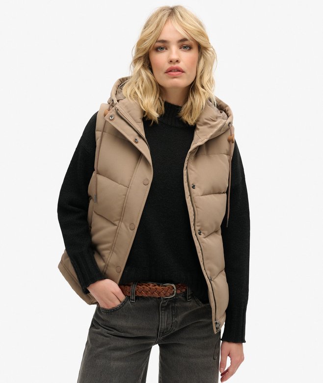 superdry Chaleco acolchado con capucha Everest