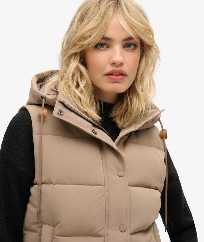 superdry Chaleco acolchado con capucha Everest Envío gratis