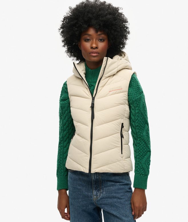 superdry Chaleco acolchado de microfibra con capucha Últimos 3 días