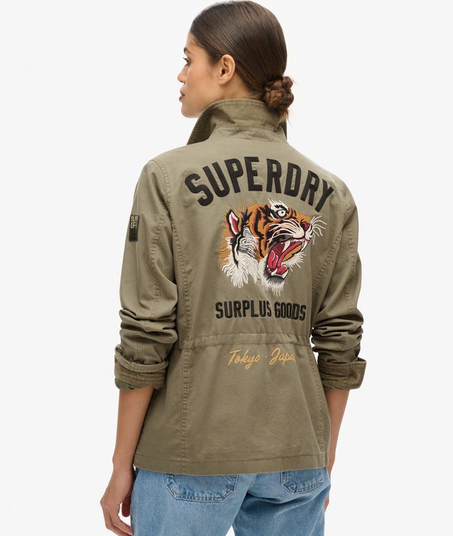 superdry Chaqueta militar bordada M65 Precio de fábrica