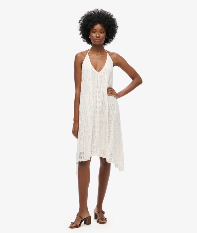 superdry Vestido midi íntegramente confeccionado en encaje Promoción por tiempo limitado