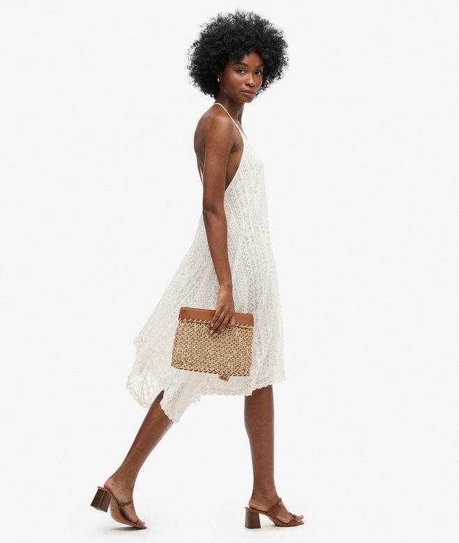 superdry Vestido midi íntegramente confeccionado en encaje Promoción por tiempo limitado