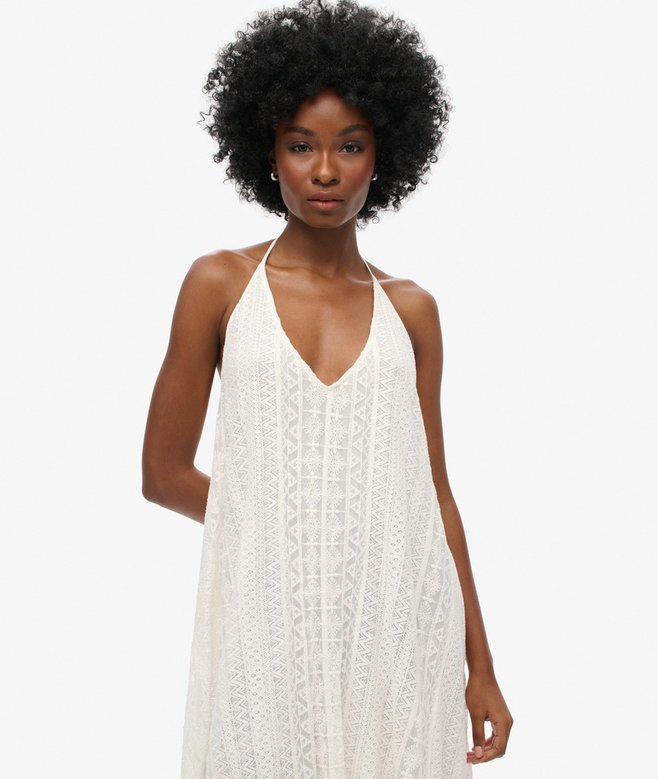 superdry Vestido midi íntegramente confeccionado en encaje Promoción por tiempo limitado